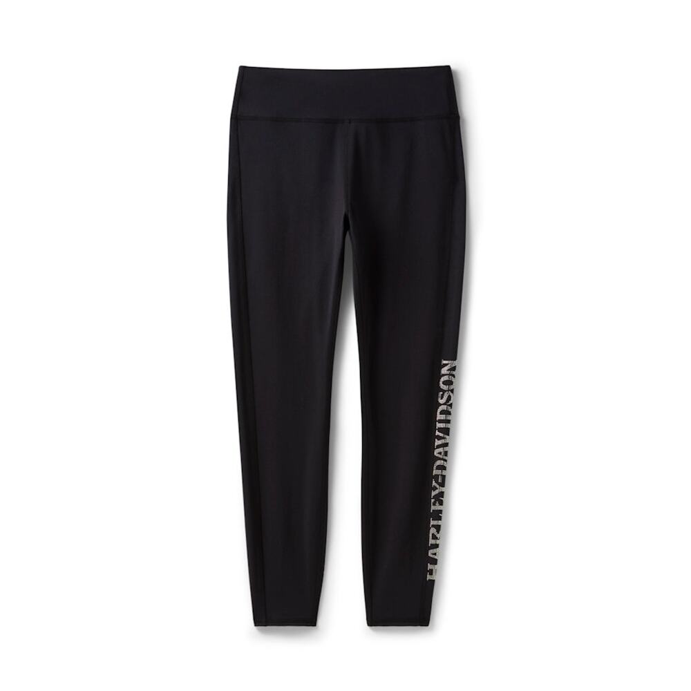 NWT Harley Davidson H-D Essential Willie G Skull Bling Legging in Black size XS